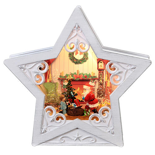 Stern mit Weihnachtsmann, 25x25x7 cm 1