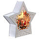 Estrella vidrio nieve Papá Noel 25x25x7 cm s5