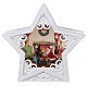 Estrella vidrio nieve Papá Noel 25x25x7 cm s6