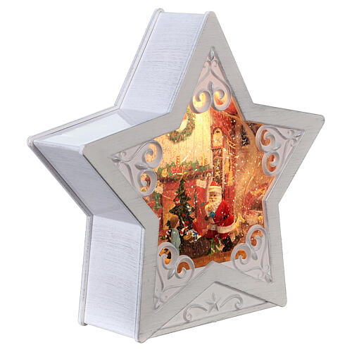Star Christmas snow globe Santa Claus 25x25x7 cm 5