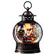 Lampion szklany, śnieg, sklep świętego Mikołaja 25x18x18 cm s1
