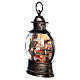 Lampion szklany, śnieg, sklep świętego Mikołaja 25x18x18 cm s3