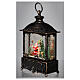 Glass lantern with snow and Santa 30x18x10 cm s4
