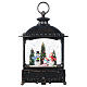 Glass lantern with snow, family of snowmen, 30x20x10 cm s1