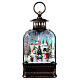 Glass lantern with snow, snowmen, 30x10x5 cm s7