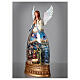 Glaskugel mit Schnee und Engel für Krippe, 30x15x10 cm s4
