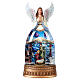 Glass angel snow globe with Holy Family 30x15x10 cm s7