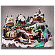 Villaggio natalizio tunnel treno luci led 30x40x25 cm s2