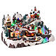 Villaggio natalizio tunnel treno luci led 30x40x25 cm s4