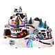 Christmas village set with animation and LED lights 30x35x20 cm s1