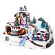 Villaggio di natale con movimento e luci led 30x35x20 cm  s3