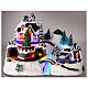 Aldeia de Natal em miniatura movimentos e luzes LED coloridas 26x35,5x20,5 cm s2