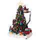 Christmas miniature set, Christmas tree with Santa Claus and crane, LED lights, 40x25x20 cm s3