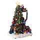 Christmas miniature set, Christmas tree with Santa Claus and crane, LED lights, 40x25x20 cm s4