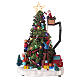 Scena natalizia albero Babbo Natale gru luci led 40x25x20 cm  s1