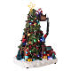 Scena natalizia albero Babbo Natale gru luci led 40x25x20 cm  s4