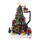 Cenário de Natal em miniatura árvore, Pai Natal e guindaste luzes LED 41x26x19,5 cm s1