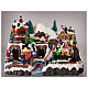 Christmas miniature set, tunnel with train in motion, LED lights, 30x40x25 cm s2