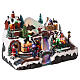 Christmas miniature set, tunnel with train in motion, LED lights, 30x40x25 cm s4