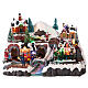 Villaggio Natale tunnel treno movimento luci led 30x40x25 cm  s1