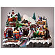 Villaggio Natale tunnel treno movimento luci led 30x40x25 cm  s2