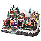 Villaggio Natale tunnel treno movimento luci led 30x40x25 cm  s3