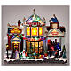 Christmas village set with animated train station, LED lights, 35x40x18 cm s2