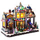 Christmas village set with animated train station, LED lights, 35x40x18 cm s4