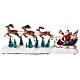 Snowy Santa's sleigh with reindeers in motion, LED lights, 25x60x15 cm s1