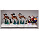 Snowy Santa's sleigh with reindeers in motion, LED lights, 25x60x15 cm s2