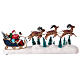 Snowy Santa's sleigh with reindeers in motion, LED lights, 25x60x15 cm s6