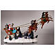 Snowy Santa's sleigh with flying reindeers, LED lights, 35x45x15 cm s2