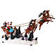 Snowy Santa's sleigh with flying reindeers, LED lights, 35x45x15 cm s4