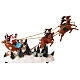 Slitta Babbo Natale neve renne volanti luci led 35x45x15 cm s1