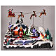 Snowy Christmas set, sleigh in motion, LED light, 30x35x18 cm s2