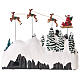 Snowy Christmas village with Santa sleigh animated LED lights 30x35x18 cm s5