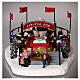 Carnival ride carousel, snowy set in motion, LED lights, 15x20x30 cm s2