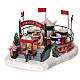 Carnival ride carousel, snowy set in motion, LED lights, 15x20x30 cm s3