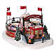 Carnival ride carousel, snowy set in motion, LED lights, 15x20x30 cm s4