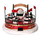 Carnival ride carousel, snowy set in motion, LED lights, 15x20x30 cm s5