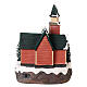 Villaggio natalizio neve chiesa albero Natale movimento luci led 35x25x30 s5