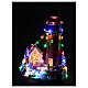 Villaggio natalizio neve chiesa albero Natale movimento luci led 35x25x30 s8