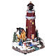 Villaggio natalizio neve chiesa albero Natale movimento luci led 35x25x30 s10