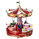 Christmas carousel, spinning cups, LED lights, 30x20x20 cm s3