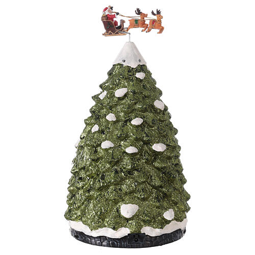 Weihnachtsbaum mit kleinem Zug und LEDs, 40x20x20 cm 5