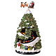 Christmas tree with snow and train in motion, LED lights, 40x20x20 cm s1