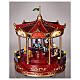 Christmas carousel with animals movement LED lights 30x20x20 cm s2