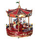 Christmas carousel with animals movement LED lights 30x20x20 cm s3