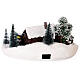 LED Christmas village house campfire with Christmas tree animated 15x30x20 cm s5