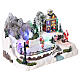 Christmas village with moving characters and LED lights 20x30x20 cm s4